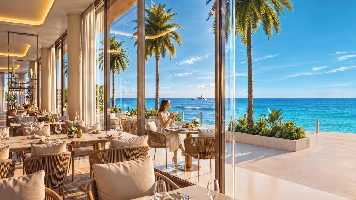 Waterfront restaurant with sea views